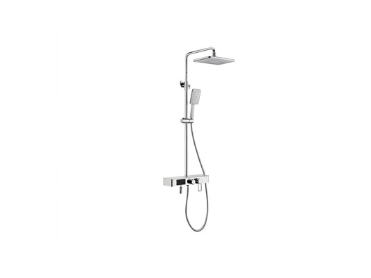 Opbouw regendoucheset - Digitaal display - Mantua Chroom wit