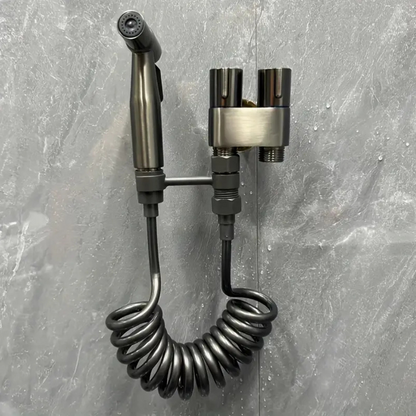 HomeEase® Bidet Sproeier Set met 2m Verlengslang, Dubbele Bediening & Universele Schroefdraad