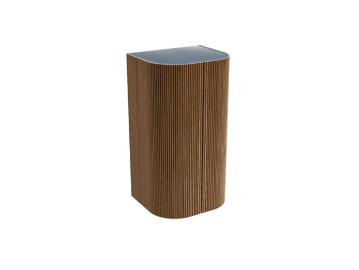 MONDIAZ - KURVE Kolomkast Badmeubel - 80cm - Walnut (Walnoot)