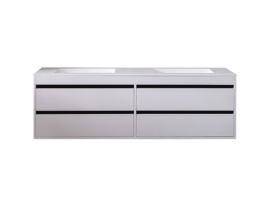 Badmeubel onderkast - Bradley Mat wit - 49x159x50cm