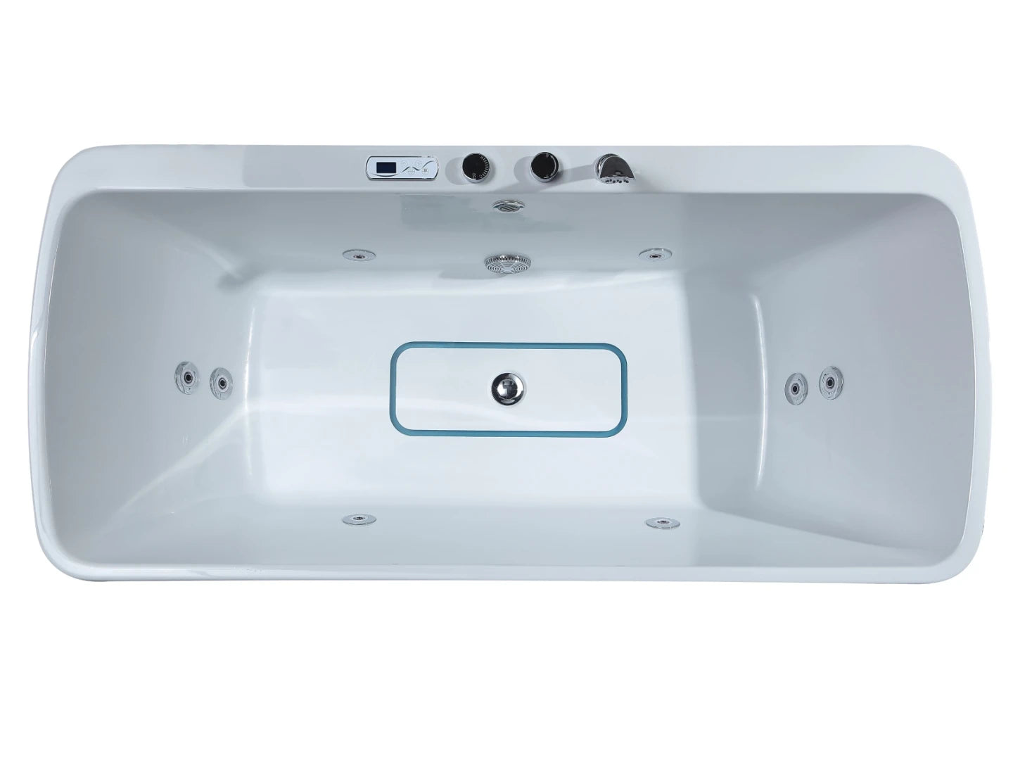 Vrijstaand massagebad - Blanco Glans wit - 170x79x64cm