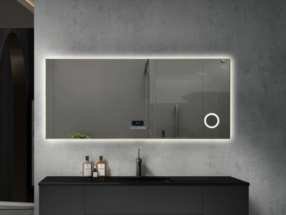 LED Badkamerspiegel - Bluetooth - Noël Mat zwart - 120x70cm