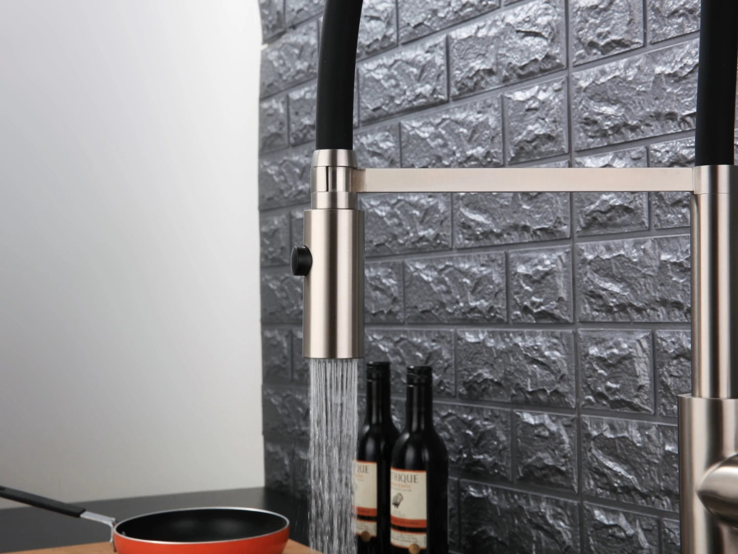 Keukenkraan - Uitneembare uitloop - Stipa Geborsteld RVS - 59cm