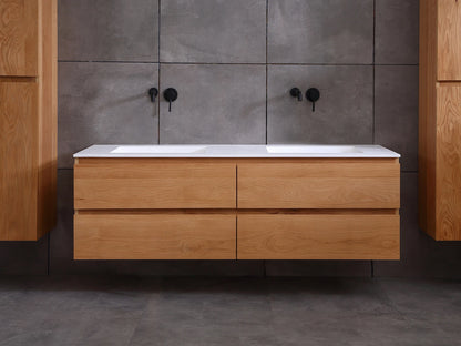 Badmeubel onderkast - Brandon Eiken natural - 49x159x50cm
