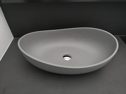Vrijstaand bad - Solid surface - Izak Mat grijs - 185x86x57cm