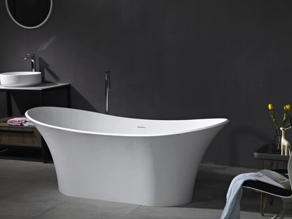 Vrijstaand bad - Solid surface - Kate Mat wit - 180x80x69cm