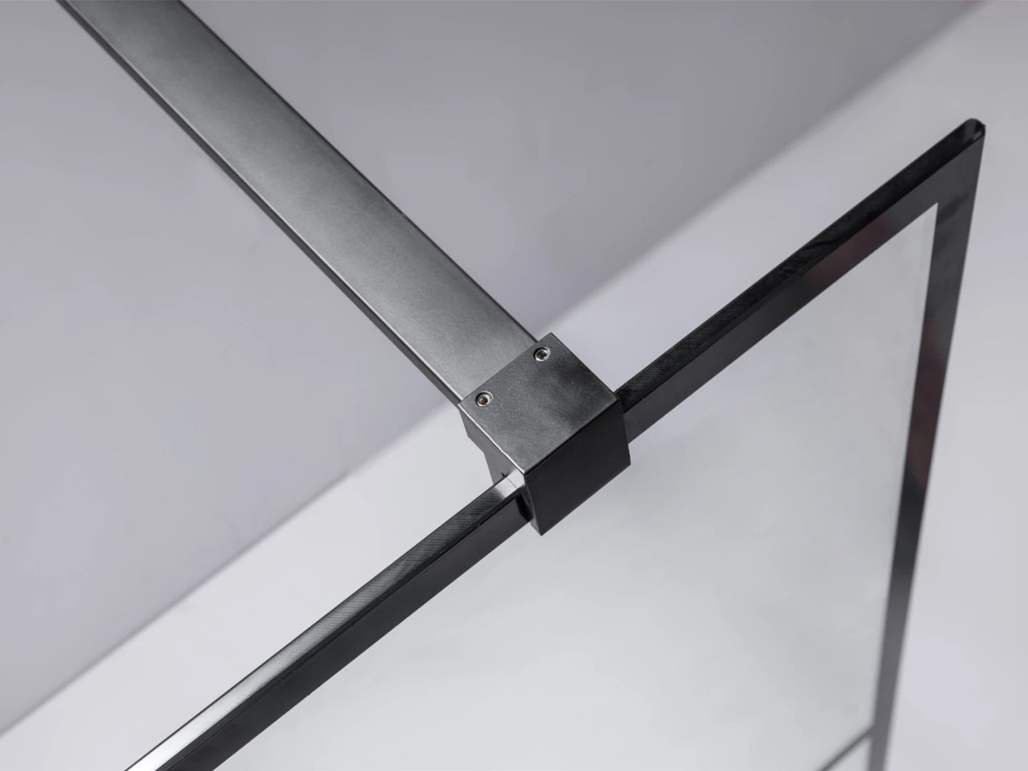 Douchewand - Boston Mat zwart - verstelbaarx90x200cm