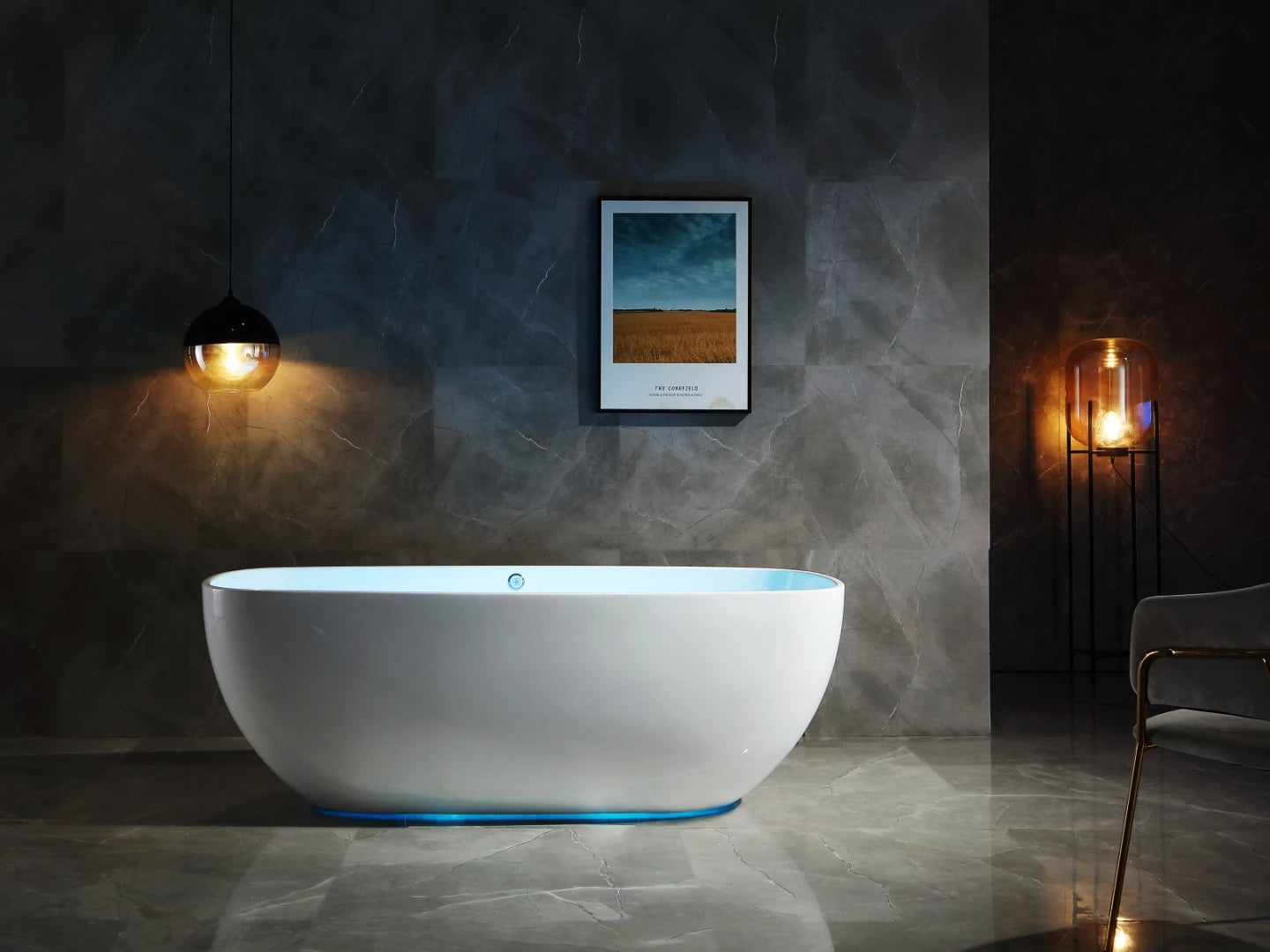 Vrijstaand bad - Lista Glans wit - 170x80x60cm