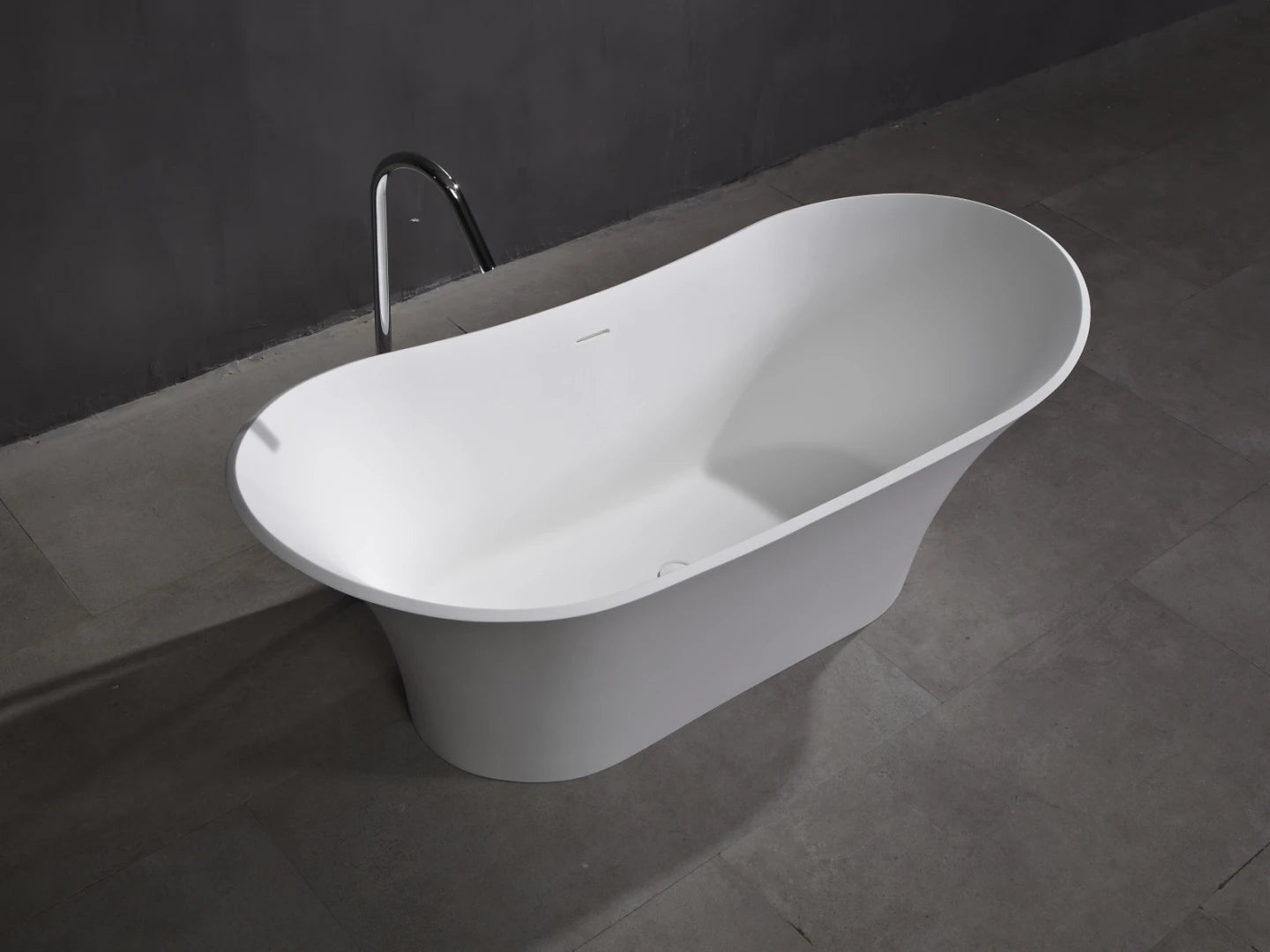 Vrijstaand bad - Solid surface - Kate Mat wit - 180x80x69cm