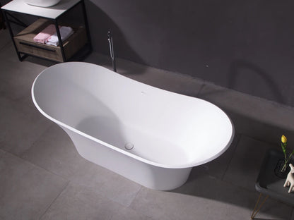 Vrijstaand bad - Solid surface - Kate Mat wit - 180x80x69cm