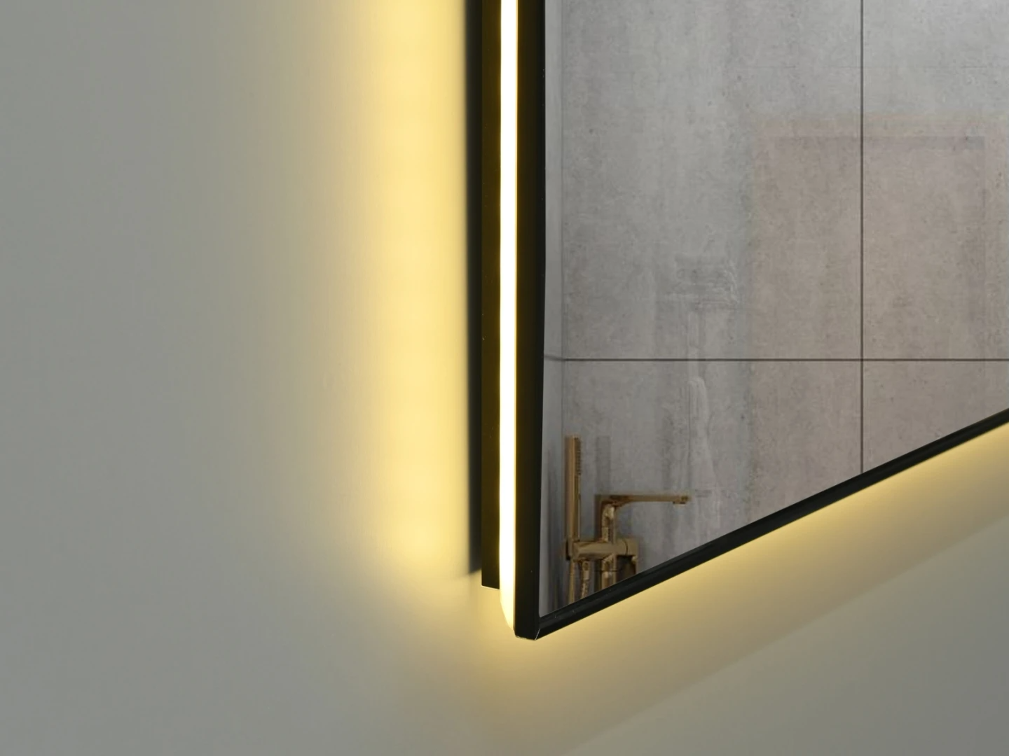 LED Badkamerspiegel - Bluetooth - Noël Mat zwart - 80x70cm