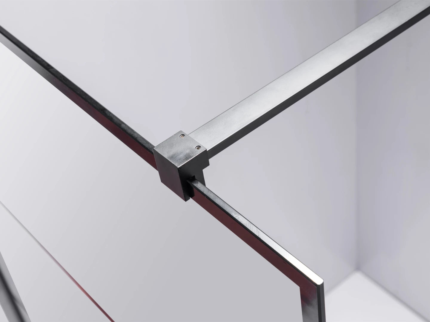 Douchewand - Boston Mat zwart - verstelbaarx90x200cm