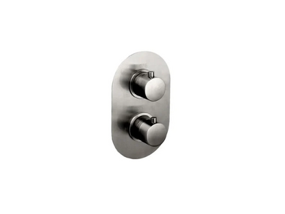 Luxora® Doucheset Inbouw met Box Thermostaat, Muurbevestiging en Douchekop 25 cm Rond Gun Metal