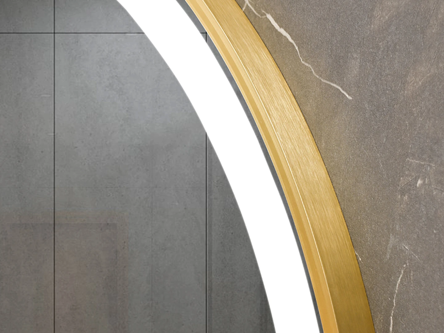 LED Badkamerspiegel - Bluetooth - Josh Geborsteld goud - 80x80cm