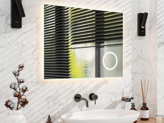 Lumia LED Badkamerspiegel - 80x60cm - Rechthoekig - Frameloos