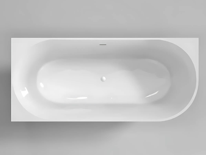 Luxora® Moon Vrijstaand Hoekbad Links 180x80 cm - Wit, Inclusief Afsluitbare Klikplug