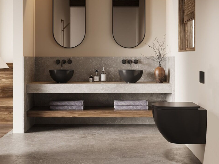 Toiletpot Randloos - Itsie Mat Zwart - Softclose Zitting