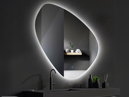 LED Badkamerspiegel Roxx - Organische spiegel - Verwarming - 80x80 cm
