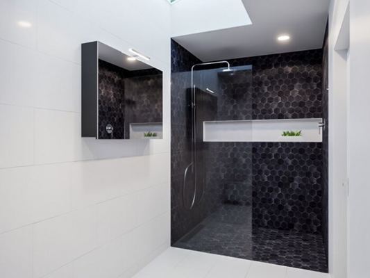 MONDIAZ CUBB Spiegelkast 100x70x16cm - Dark Grey - Dubbele Deur