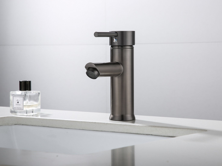 Wastafelkraan James - Verouderd Ijzer (Gunmetal)