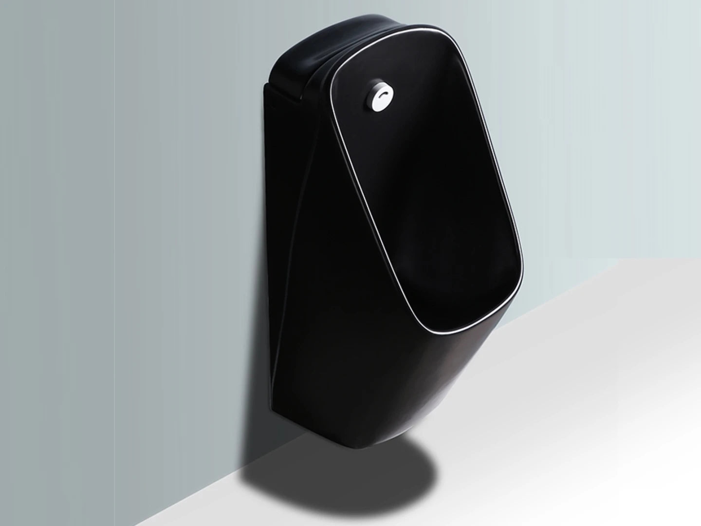 Hangend urinoir - Automatische spoeling - Sensor - Antonio Mat zwart - 70x30x34cm