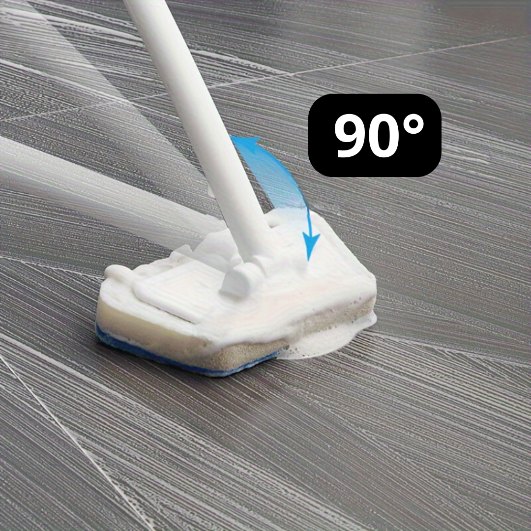 HomeEase® Verstelbare Badkamerborstel - 90° Draaibare kop - Afneembare spons - Schrobben van badkuip, tegels, glas en vloeren