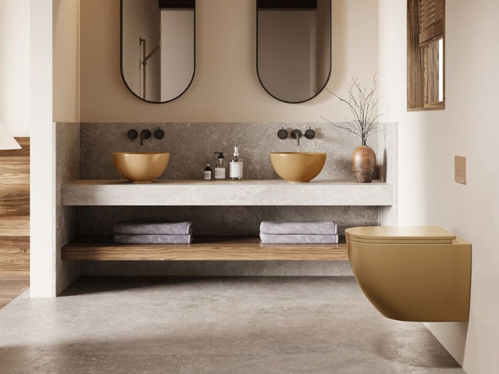 Toiletpot Randloos - Itsie taupe - Softclose Zitting