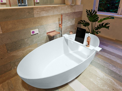 MONDIAZ FLOAT Vrijstaand Bad 170x80cm - Clay (Lichtgrijs)