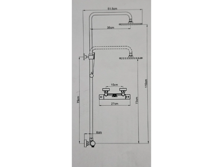 Luxora® Doucheset Opbouw Thermostatisch (In Hoogte Verstelbaar) Rond Goud Geborsteld