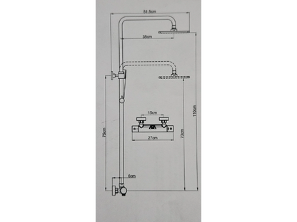 Luxora® Doucheset Opbouw Thermostatisch (In Hoogte Verstelbaar) Rond Goud Geborsteld