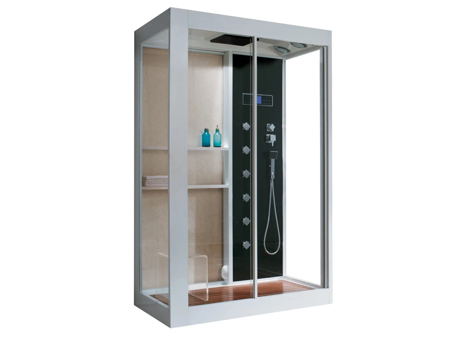 2 persoons stoomcabine - Laila Glans wit - 90x135x220cm
