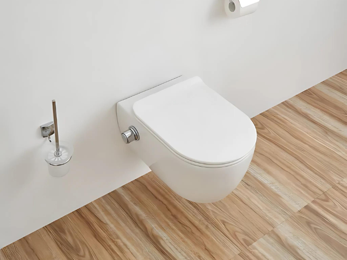 Luxora® Easy Flush Rimfree Wandcloset met Bidet 36x55x25 cm - Inclusief Slim Flatline Softclose Zitting