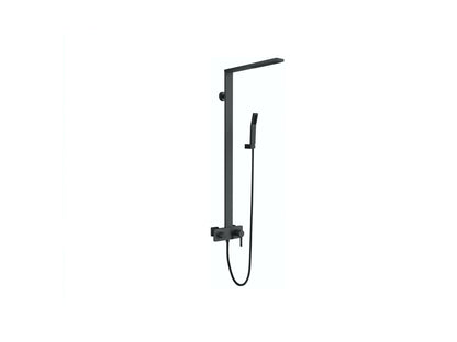Opbouw regendoucheset - Teslin Gunmetal grey