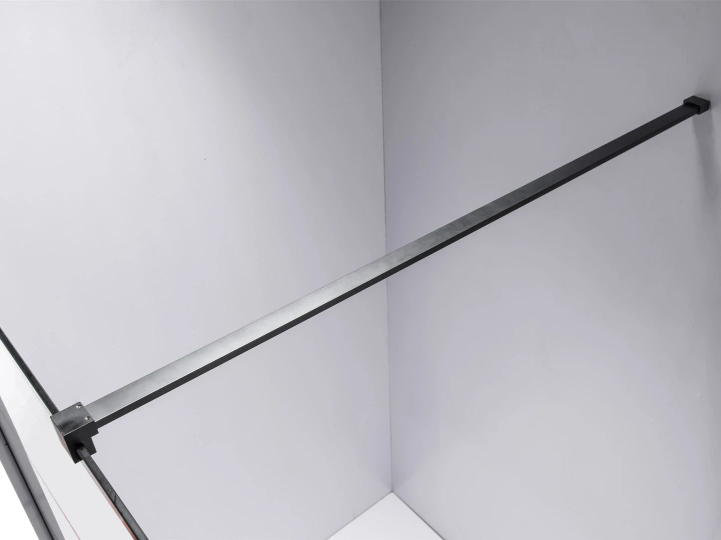 Douchewand - Boston Mat zwart - verstelbaarx90x200cm