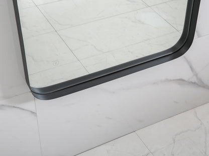 Badkamerspiegel met zwarte rand - Cobie Mat zwart - 120x60cm