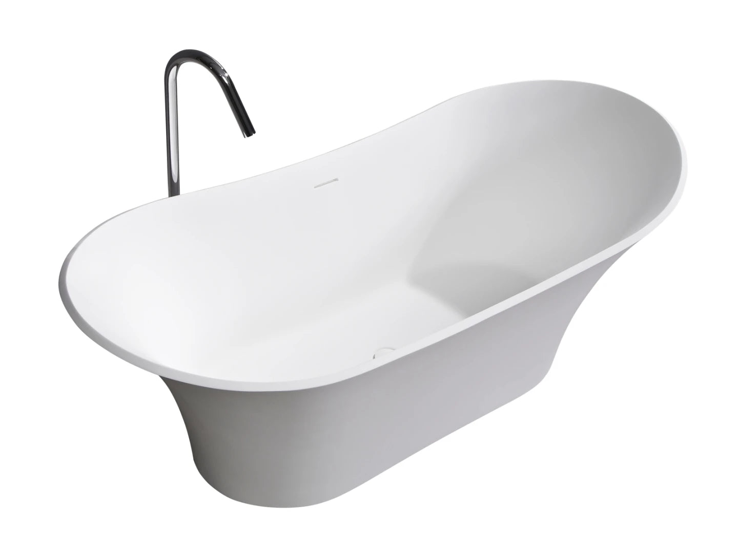 Vrijstaand bad - Solid surface - Kate Mat wit - 180x80x69cm