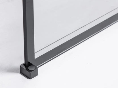 Douchewand - Boston Mat zwart - verstelbaarx90x200cm