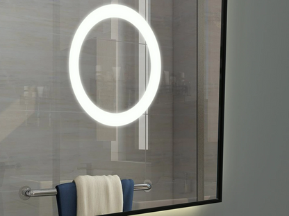 LED Badkamerspiegel - Bluetooth - Noël Mat zwart - 80x70cm
