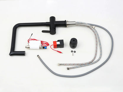 Keukenkraan met touch control - Uittrekbare uitloop - Crocus Mat zwart - 43cm
