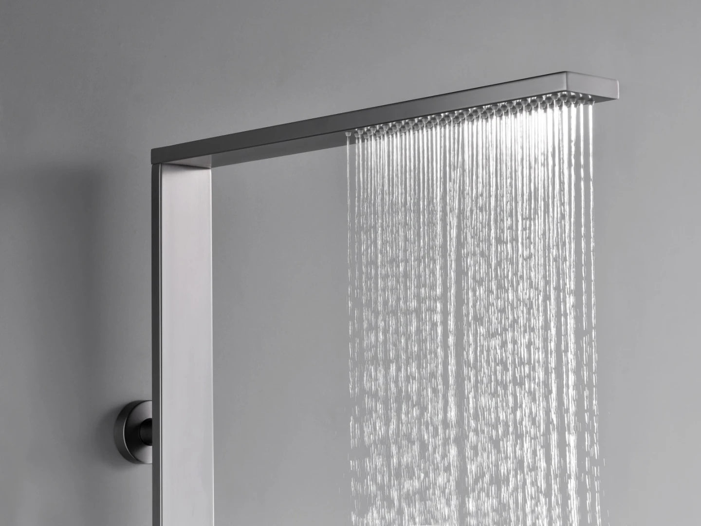 Opbouw regendoucheset - Teslin Gunmetal grey