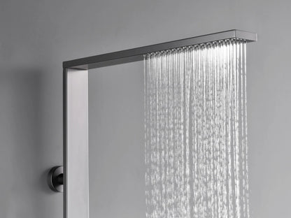 Opbouw regendoucheset - Teslin Gunmetal grey