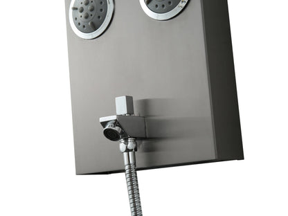 Douchepaneel - Owen Mat zwart, Chroom - 20x155cm
