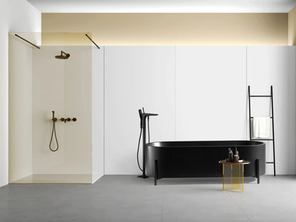 Vrijstaand bad - Solid surface - Nevil Mat zwart - 170x70x51cm