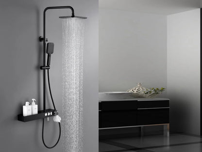 Thermostatisch opbouw regendoucheset - Alter Gunmetal grey