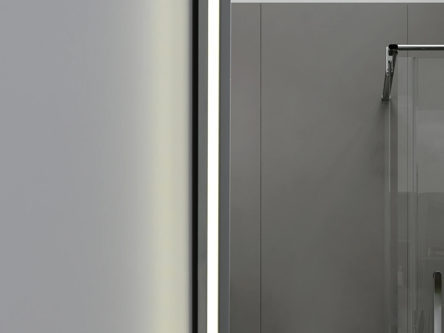 LED Badkamerspiegel - Bluetooth - Noël Gunmetal grey - 160x70cm