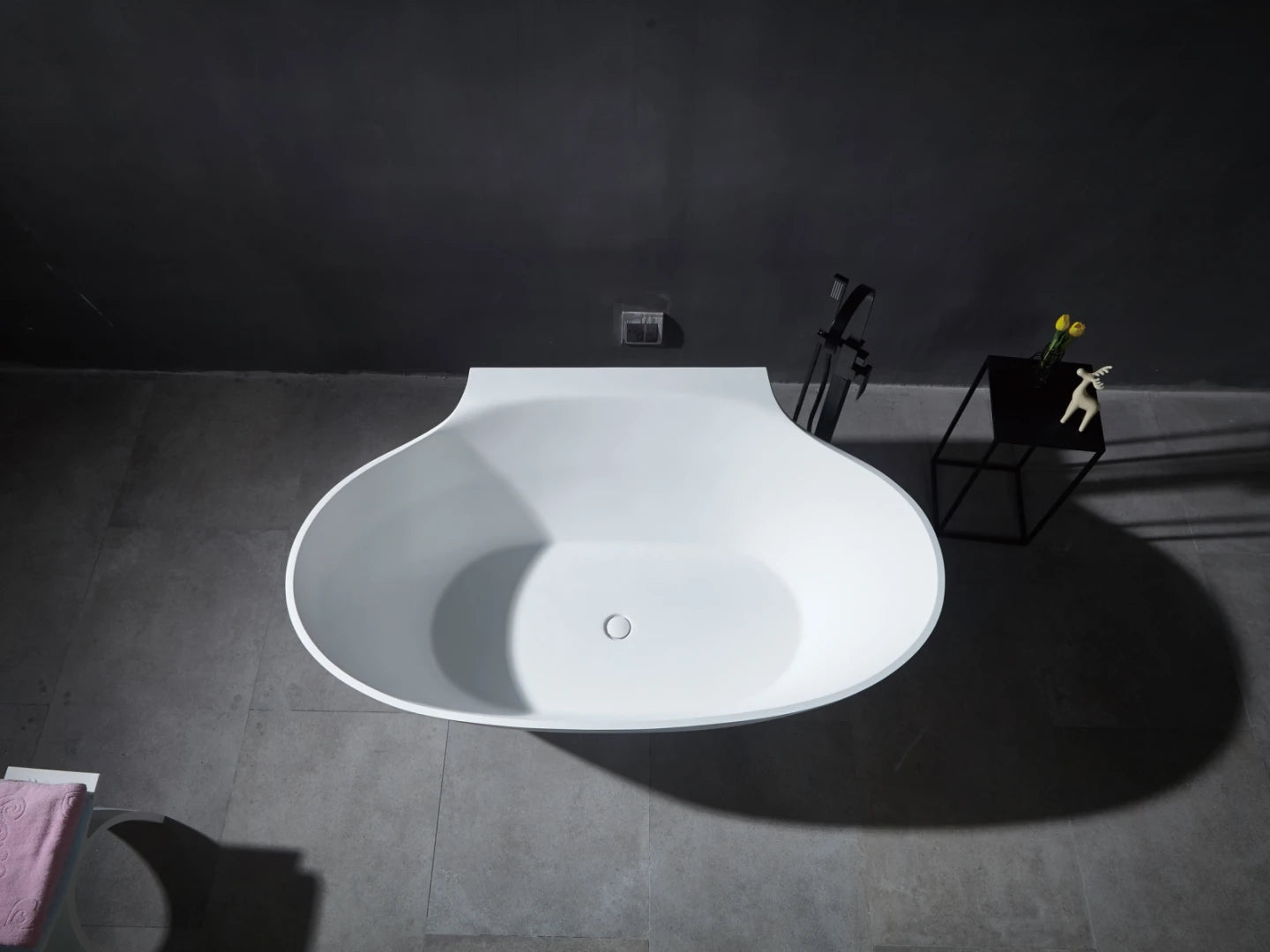 Vrijstaand bad - Solid surface - Dillan Mat wit - 173x105x61cm