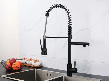 Semi-professional keukenkraan - Flexibele uitloop - Cocos Mat zwart - 63cm