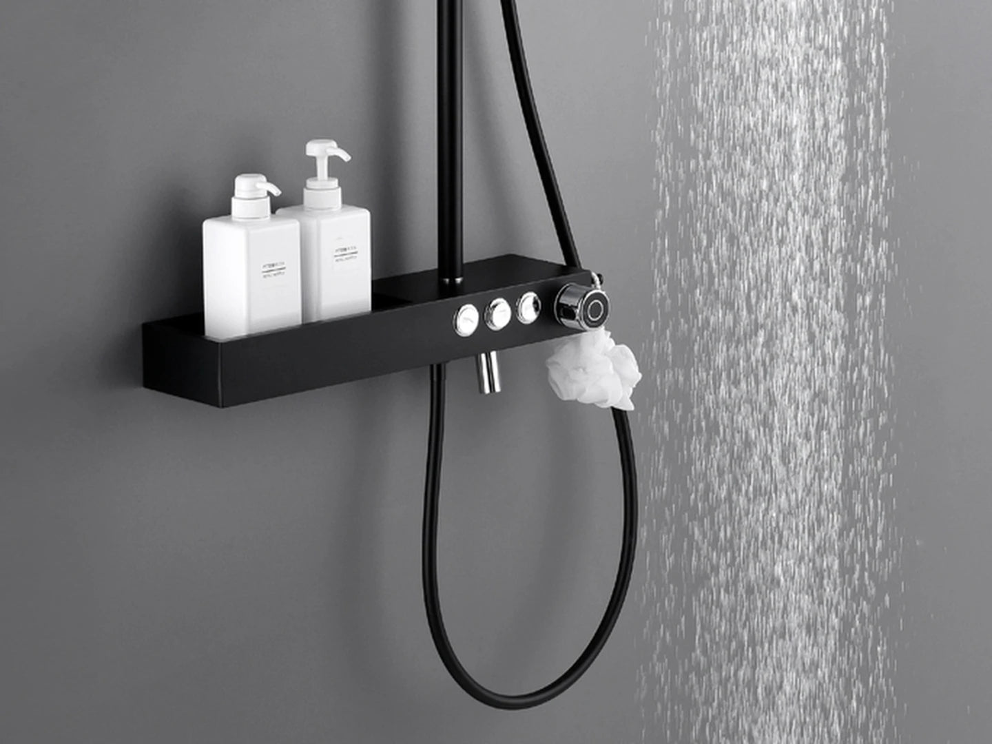 Thermostatisch opbouw regendoucheset - Alter Gunmetal grey