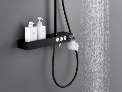 Thermostatisch opbouw regendoucheset - Alter Gunmetal grey