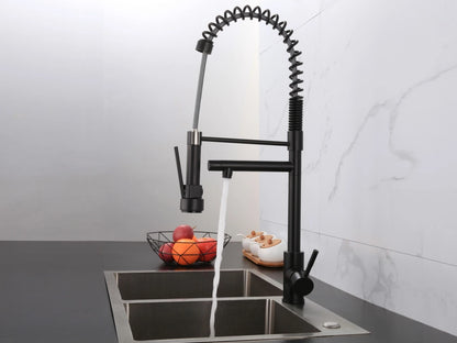 Semi-professional keukenkraan - Flexibele uitloop - Cocos Mat zwart - 63cm